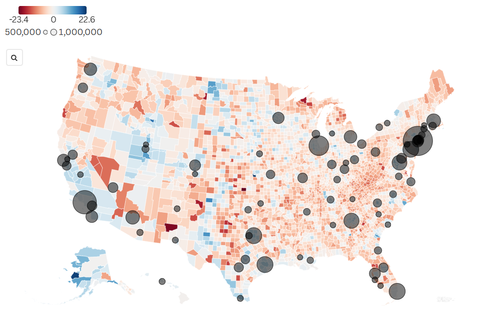 Choropleth Map with Proportional Symbols